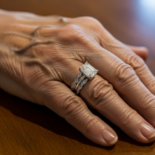 Vintage Silver Bright Layer Ring