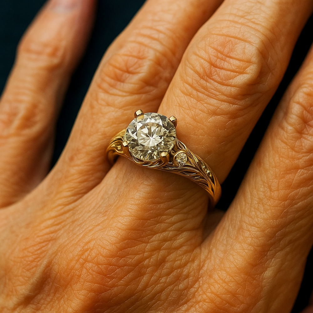 Elegant Exotic Zirconia Ring